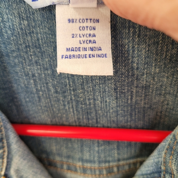 Vintage Belle Pointe Women's Denim OSU Jacket Size Size L/XL - Picture 6 of 9